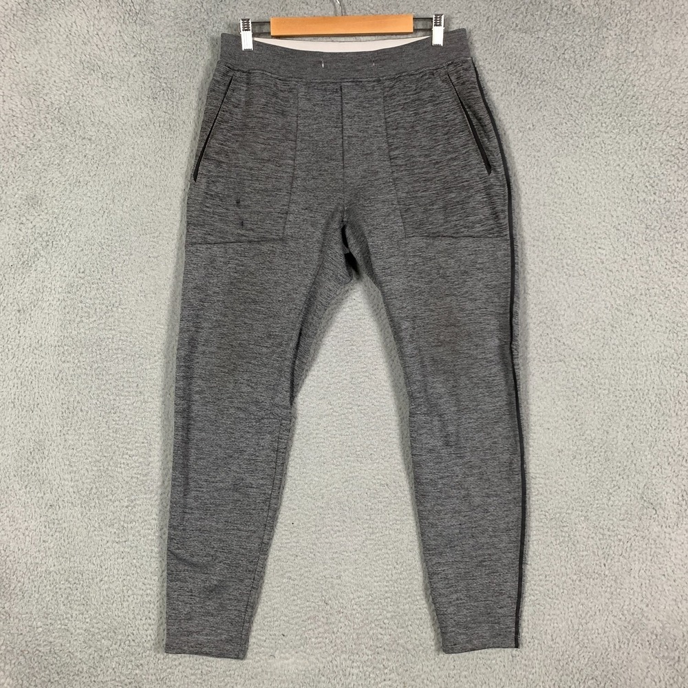 Lululemon Jogger Pants Mens Large Heather Graphite Vapor Gray Textured Tech Slim